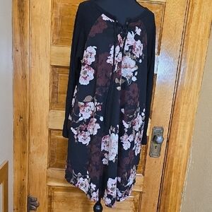 MTS Pink and Black Long Sleeve Dress XL